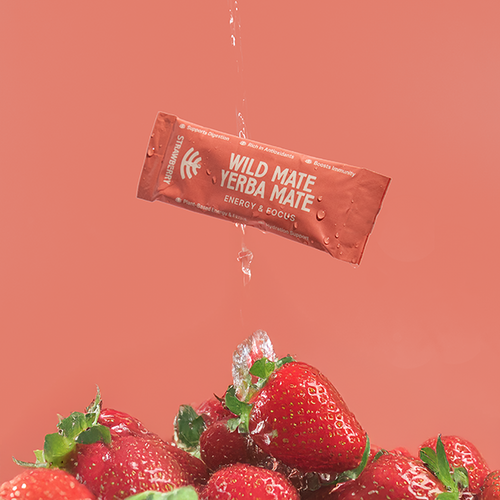 Strawberry Yerba Mate Energy Sticks | L-Theanine + Electrolytes – Wild Mate