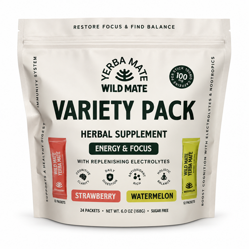 Wild Mate Yerba Mate Energy Drink Mix Variety Pack | Wild Mate 24 Servings